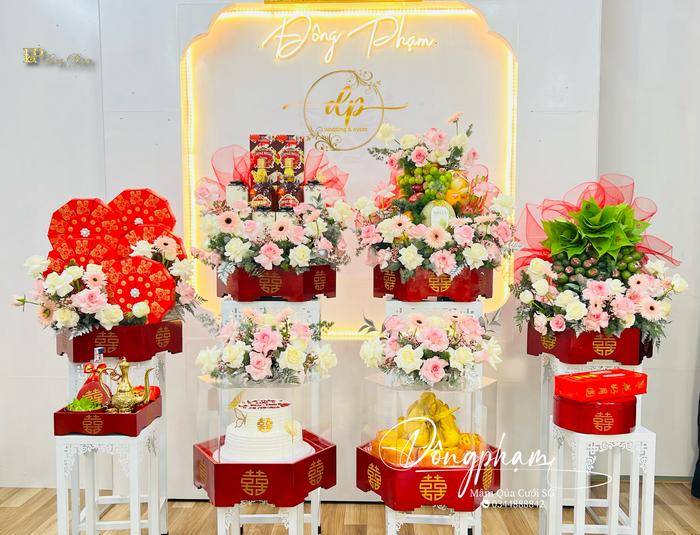 Mâm Quả Cưới Hiện Đại Cho Tiệc Cưới Tuyệt Vời