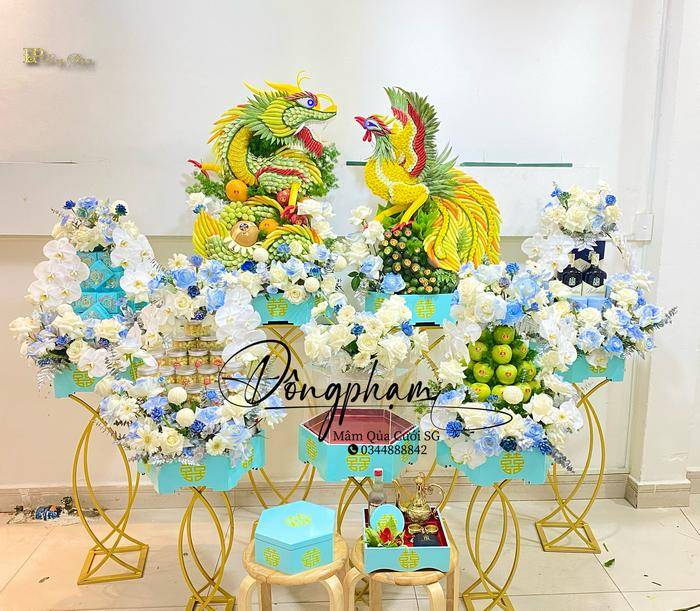 Ý nghĩa của hình ảnh rồng phượng trên mâm quả cưới